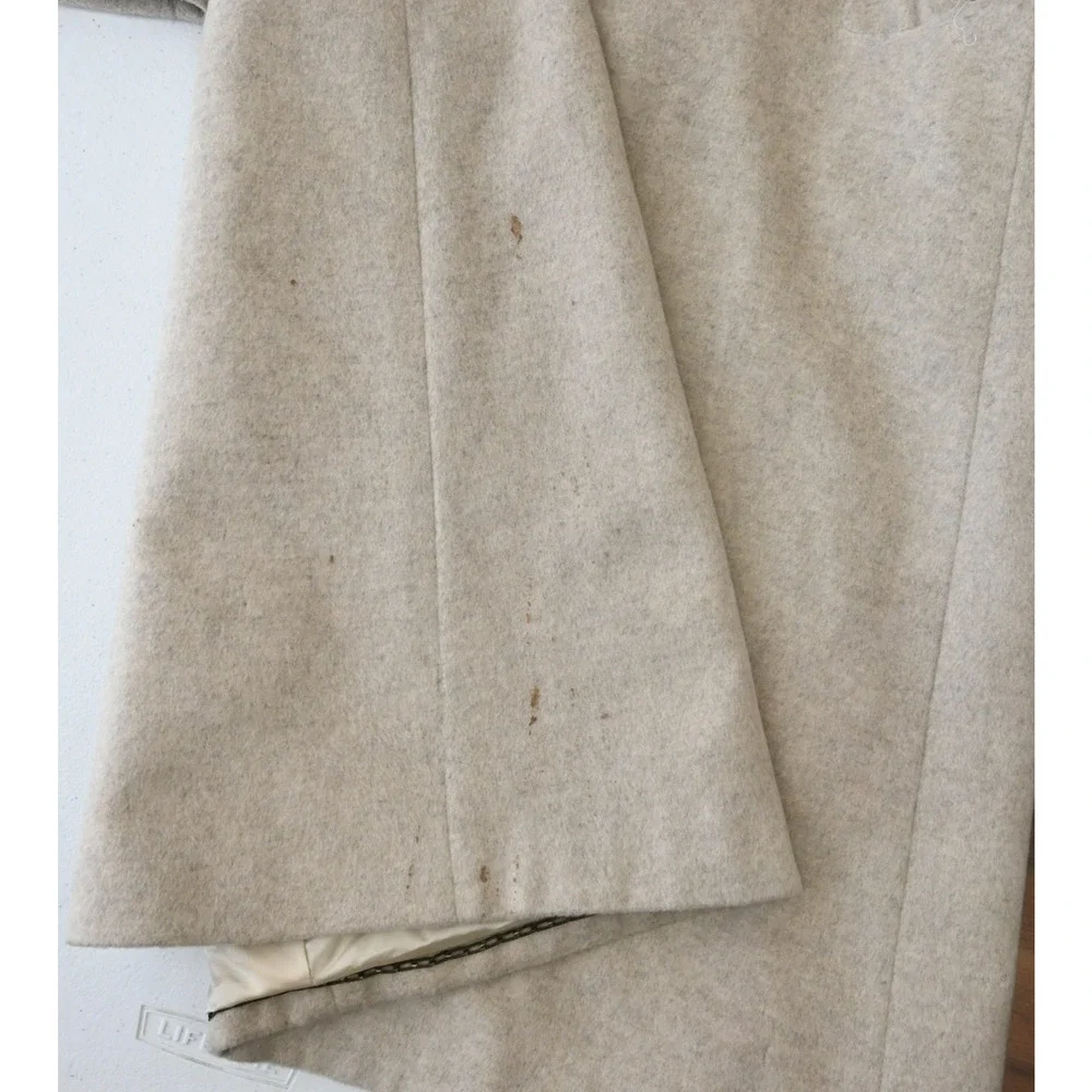 Alexander McQueen Oatmeal Cashmere Open Coat Size 44 / Approx. Medium